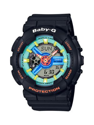CASIO BABY-G นาฬิกาข้อมือ นาฬิกากันน้ำ นาฬิกาของแท้ ประกันศูนย์ CMG 1 ปี รุ่น BA-110NR-1A นาฬิกาสีดำ