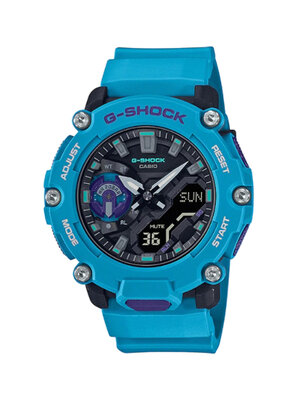 CASIO G-SHOCK นาฬิกาข้อมือ นาฬิกากันน้ำ นาฬิกาของแท้ ประกันศูนย์ CMG 1 ปี รุ่น GA-2200-2A นาฬิกาสีฟ้า