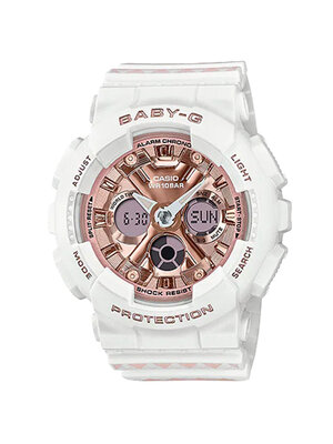 CASIO BABY-G นาฬิกาข้อมือ นาฬิกากันน้ำ นาฬิกาของแท้ ประกันศูนย์ CMG 1 ปี รุ่น BA-130SP-7A นาฬิกาสีขาว