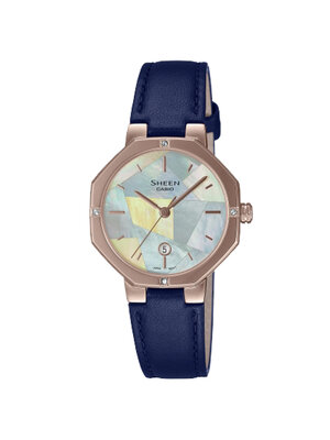 CASIO SHEEN นาฬิกาข้อมือ นาฬิกากันน้ำ นาฬิกาของแท้ ประกันศูนย์ CMG 1 ปี รุ่น SHE-4543CGL-2A นาฬิกาสีน้ำเงิน