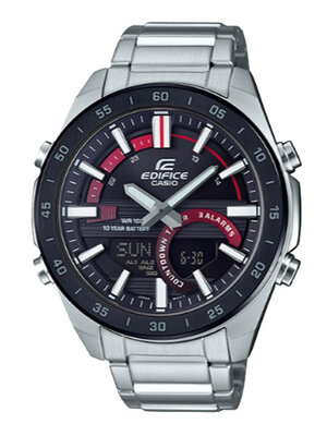 CASIO EDIFICE นาฬิกาข้อมือ นาฬิกากันน้ำ นาฬิกาของแท้ ประกันศูนย์ CMG 1 ปี รุ่น ERA-120DB-1A นาฬิกาสีเงิน