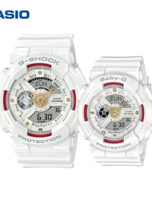 CASIO G-SHOCK G-SHOCK นาฬิกาข้อมือ นาฬิกากันน้ำ นาฬิกาของแท้ ประกันศูนย์ CMG 1 ปี รุ่น GA-110DDR-7A / BA-110DDR-7A นาฬิกาสีขาว
