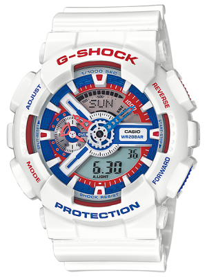 CASIO G-SHOCK นาฬิกาข้อมือ นาฬิกากันน้ำ นาฬิกาของแท้ ประกันศูนย์ CMG 1 ปี รุ่น GA-110TR-7A นาฬิกาสีขาว