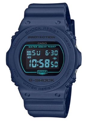 CASIO G-SHOCK นาฬิกาข้อมือ นาฬิกากันน้ำ นาฬิกาของแท้ ประกันศูนย์ CMG 1 ปี รุ่น DW-5700BBM-2D นาฬิกาสีน้ำเงิน