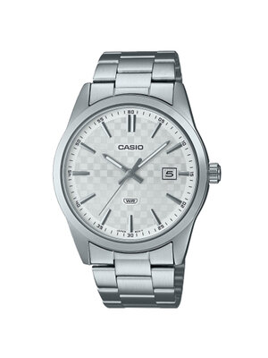 CASIO นาฬิกาคาสิโอ นาฬิกาข้อมือ นาฬิกากันน้ำ นาฬิกาของแท้ ประกันศูนย์ CMG 1 ปี รุ่น MTP-VD03D-7A นาฬิกาสีเงิน