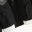 เสื้อแจ็คเก็ต เสื้อคลุม เสื้อกันหนาวทรงเบสบอล สีดำ แต่งขอบขาว แขนเอวจั๊มพ์ size L
