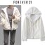 Forever21 เสื้อเฟอร์กันหนาว หมวกฮู้ด เสื้อขน แบรนด์ forever21 (FLUFFY COAT) ขาว