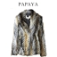 Papaya เสื้อนอก แต่งขน เสื้อกันหนาวขนเฟอร์ สีน้ำตาล งานพรีเมี่ยม แบรนด์ PAPAYA แท้ งานสวย ขนนุ่ม หรูมาก คะ SiZe M/L/XL