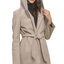 Love tree เสื้อโค้ทกันหนาว เสื้อโค้ทฮู้ด overcoat belt coat โค้ทวูล สีชมพู แบรนด์ LOVE TREE สำเนา ชมพู