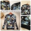 เสื้อวอร์มแขนยาว คอกลม ลายดอกสีสัน สดใส แบรนด์เนม TSZC แท้100% sizeS/M/L