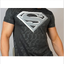 DC เสื้อยืดสีเทาดำ เนื้อนุ่ม เนื้อผ้าสวย super man แบรนด์ Dc สำเนา สำเนา เทาดำ