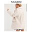 เสื้อโค้ทกันหนาว เสื้อกันหนาว overcoat โค้ทวูล สีขาวครีม โค้ทขน สีครีม แบรนด์ Pull&bear ขาวครีม