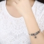 สร้อยข้อมือผู้หญิง Diy สไตล์ แพนโดร่า สร้อยข้อมือเงิน ร้อย เม็ดบีด รูป หมวกอังกฤษ สวย ๆ สลับ charm ฝัง คริสตัลแท้ สีแดง 708481