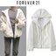 Forever21 เสื้อเฟอร์กันหนาว หมวกฮู้ด เสื้อขน แบรนด์ forever21 (FLUFFY COAT) ขาว