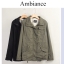 เสื้อกันหนาว เสื้อนอก กันหนาว สีเขียวทหาร ซับขนอุ่น สีขาวด้านใน แบรนด์ญี่ปุ่น Ambian เขียว
