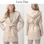 Love tree เสื้อโค้ทกันหนาว เสื้อโค้ทฮู้ด overcoat belt coat โค้ทวูล สีชมพู แบรนด์ LOVE TREE สำเนา ชมพู