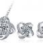 Set เครื่องประดับเข้าชุด สร้อยคอ พร้อม ต่างหู เงินแท้ 925 ดีไซน์ ลายเส้น สานเป็น สี่เหลี่ยม ตกแต่งด้วย เพชร CZ AAA ใส่ออกงาน สุดหรู ดูดี มีระดับ 815551