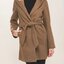 Love tree เสื้อโค้ทกันหนาว เสื้อโค้ทฮู้ด overcoat belt coat โค้ทวูล สีชมพู แบรนด์ LOVE TREE สำเนา ชมพู