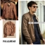 เสื้อหนัง แจ็คเก็ตหนังสีน้ำตาล แบรนด์เนมPULL&BEAR ขนาด S/M/L