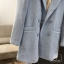 Etam เสื้อโค้ท กันหนาว โค้ทสูท เนื้อผ้าทวิส สีฟ้าพาสเทล งาน Etamสำเนา