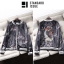Standard issue เสื้อแจ็คเก็ต เสื้อนอก เสื้อคลุม เสื้อเบสบอล ผ้าไหม งานSTANDARD ISSUE แต่งลายปัก สไตล์วินเทจ น้ำเงิน