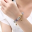 สร้อยข้อมือ Diy สร้อยข้อมือ Charm สไตล์ Pandora เงิน สลับ ทอง สลัก Best Friend เหมาะสำหรับ ให้วันเกิดเพื่อน ฝังคริสตัล อเมทิส สีม่วง หรู 6042295