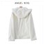 Forever21 เสื้อเฟอร์กันหนาว หมวกฮู้ด เสื้อขน แบรนด์ forever21 (FLUFFY COAT) ขาว