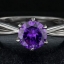 แหวนเงิน 316L Stainless Steel แหวนเพชร อเมทิสต์ ชูเพชร สีม่วง สุดหรู 1.75Ct แหวนผู้หญิง ใส่ออกงาน สีมงคล ร่ำรวย ของขวัญให้แฟน 46726