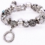 สร้อยข้อมือ Diy สไตล์ Pandora แต่ง ชาร์ม สลับ คริสตัลแท้ สีสวย ห้อยจี้เพชร อักษร Love ชาร์มหัวใจ สีเงิน ของขวัญให้แฟน สุดหรู แทนใจ 982338