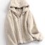 Page one เสื้อเฟอร์กันหนาว หมวกฮู้ด เสื้อขน Fluffy coat แบรนด์ page One สำเนา ดำ