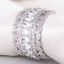 แหวนเงิน 925 Sterling แหวนผู้หญิง แหวนเพชร แหวนหมั้น แหวนแต่งงาน ออกแบบ เพชรเม็ดใหญ่ เรียงแถวกลาง โอบล้อมด้วย เพชรเม็ดเล็ก แหวนใส่ออกงาน สุดหรู 319967