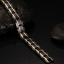 สร้อยข้อมือผู้ชาย Stainless สีดำ ตัดลาย สีทอง สุดหรู สร้อยข้อมือ ใส่แม่เหล็ก เพื่อสุขภาพ แบบหรู ใส่ได้ตลอด ใส่ออกงาน เท่ ๆ 833084