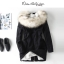 Miss selfridge เสื้อโค้ท โค้ทฮูทเฟอร์ กันหนาว สีดำ แบรนด์ Miss Selfridge ซับขนอุ่นสีขาวด้านใน (เฟอร์ถอดได้คะ) size M/L ดำ