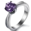 แหวนเงิน 316L Stainless Steel แหวนเพชร อเมทิสต์ ชูเพชร สีม่วง สุดหรู 1.75Ct แหวนผู้หญิง ใส่ออกงาน สีมงคล ร่ำรวย ของขวัญให้แฟน 46726