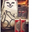 หมอนแมวชูนิ้วกลาง RIPNDIP เนื้อขน สีขาว เนื้อนุ่ม ขนเนียนมากคะ 🔖ขนาด : กว้าง 26* สูง 46*หนา5cm