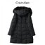 Calvin klein เสื้อกันหนาว เสื้อฮู้ดเฟอร์ บุนวมอุ่น สีดำ แบรนด์ Calvin klein (padded puffer coaT)