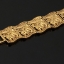 กำไลข้อมือทอง กำไลข้อมือเงิน ลายไทย ๆ เส้นใหญ่ ลายใบไม้ แกะลายไทย สำหรับใส่ออกงานบุญ งานบวช งานแต่งงาน ทอง 18 K ชุบ 3 ระดับ 489494