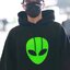 Disney เสื้อวอร์มฮู้ด แขนยาว สีดำ สกรีน ALIEN เอเลี่ยน งาน BALENCIAGA บาเลนเซียก้า ดำ