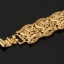 กำไลข้อมือทอง กำไลข้อมือเงิน ลายไทย ๆ เส้นใหญ่ ลายใบไม้ แกะลายไทย สำหรับใส่ออกงานบุญ งานบวช งานแต่งงาน ทอง 18 K ชุบ 3 ระดับ 489494