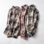 CGG เสื้อเชิ้ต แขนยาว เชิ้ตลายchecked โทนสีหรู