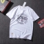 เสื้อยืดคอกลม สีขาวสกรีนลาย L/XL ขาว