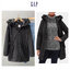 Gap เสื้อกันหนาว เสื้อฮู้ดเฟอร์ บุนวมอุ่น แบรนด์ Gap ดำ