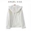 Forever21 เสื้อเฟอร์กันหนาว หมวกฮู้ด เสื้อขน แบรนด์ forever21 (FLUFFY COAT) ขาว
