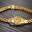 สร้อยข้อมือทอง 18 K สร้อยข้อมือผู้หญิง ออกแบบ คล้าย นาฬิกาทอง สายแบบ นาฬิกา เส้นเล็ก ลายดอกไม้ มีหน้าปัดกลม สวยเก๋ 434014