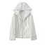 Forever21 เสื้อเฟอร์กันหนาว หมวกฮู้ด เสื้อขน แบรนด์ forever21 (FLUFFY COAT) ขาว