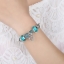 สร้อยข้อมือ Diy สไตล์ Pandora กำไลข้อมือผู้หญิง กำไลเงิน ร้อย Glass Bead สีฟ้า สลับ คริสตัลแท้ สุดหรู รูปหัว พร้อม จี้เพชร หัวใจ 599553