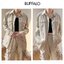 เสื้อทหาร เสื้อแจ็คเก็ต เสื้อแจ็คเก็ต ผู้หญิงแนวทหาร สีครีม cotton แบรนด์ BUFFALO