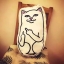 หมอนแมวชูนิ้วกลาง RIPNDIP เนื้อขน สีขาว เนื้อนุ่ม ขนเนียนมากคะ 🔖ขนาด : กว้าง 26* สูง 46*หนา5cm