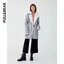Pull&bear เสื้อโค้ท เสื้อกันหนาว เนื้อผ้าไหมพรม สีเทาอ่อน แบรนด์ Pull&bear เทาอ่อน