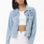 FOREVER21 Jacket ยีนส์ เสื้อยีนส์ แจ็คเก็ตยีนส์ FOREVER21 งานสวย ฟอกสีซีด ลุคเซอร์ สวยมากคะ SIZE S/M ยีนส์